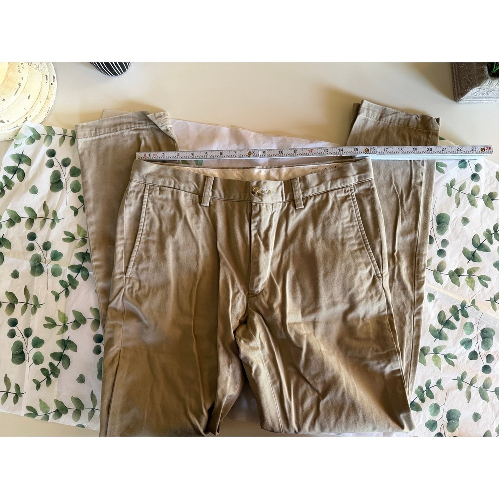 Polo Ralph Lauren Mens Khaki Chino Pants Straight Leg Tan Cotton Twill 33x30
